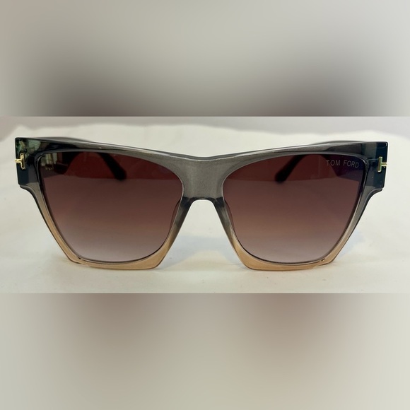 Tom Ford TF0942 Dove Sunglasses in Dark Gray & Pink with Gold Trim main image 8